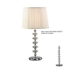 Diyas - Elenor Crystal Table Lamp, WITHOUT SHADE, 1 Light E27, Silver Finish (Diyas IL11023) - Luminosity Designs Ltd