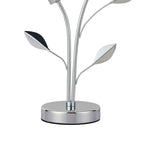 Deco - Elm 2 Light Table Lamp With Leaf Styled Stems and Ridged Style Clear Glass Shades - Luminosity Designs Ltd