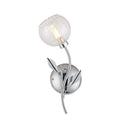 Deco - Elm Single Wall Light With Leaf Styled Stems and Ridged Style Clear Glass Shades - Luminosity Designs Ltd