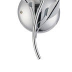 Deco - Elm Single Wall Light With Leaf Styled Stems and Ridged Style Clear Glass Shades - Luminosity Designs Ltd