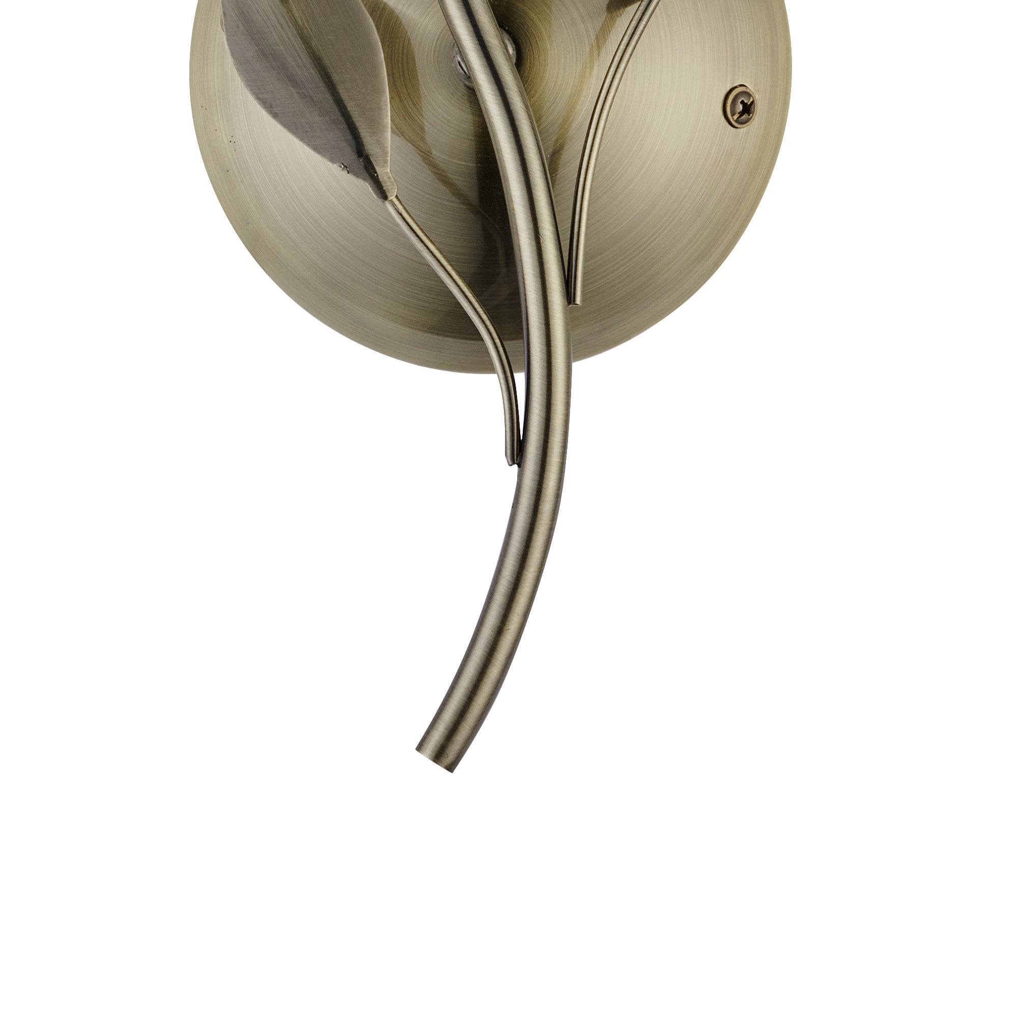 Deco - Elm Single Wall Light With Leaf Styled Stems and Ridged Style Clear Glass Shades - Luminosity Designs Ltd