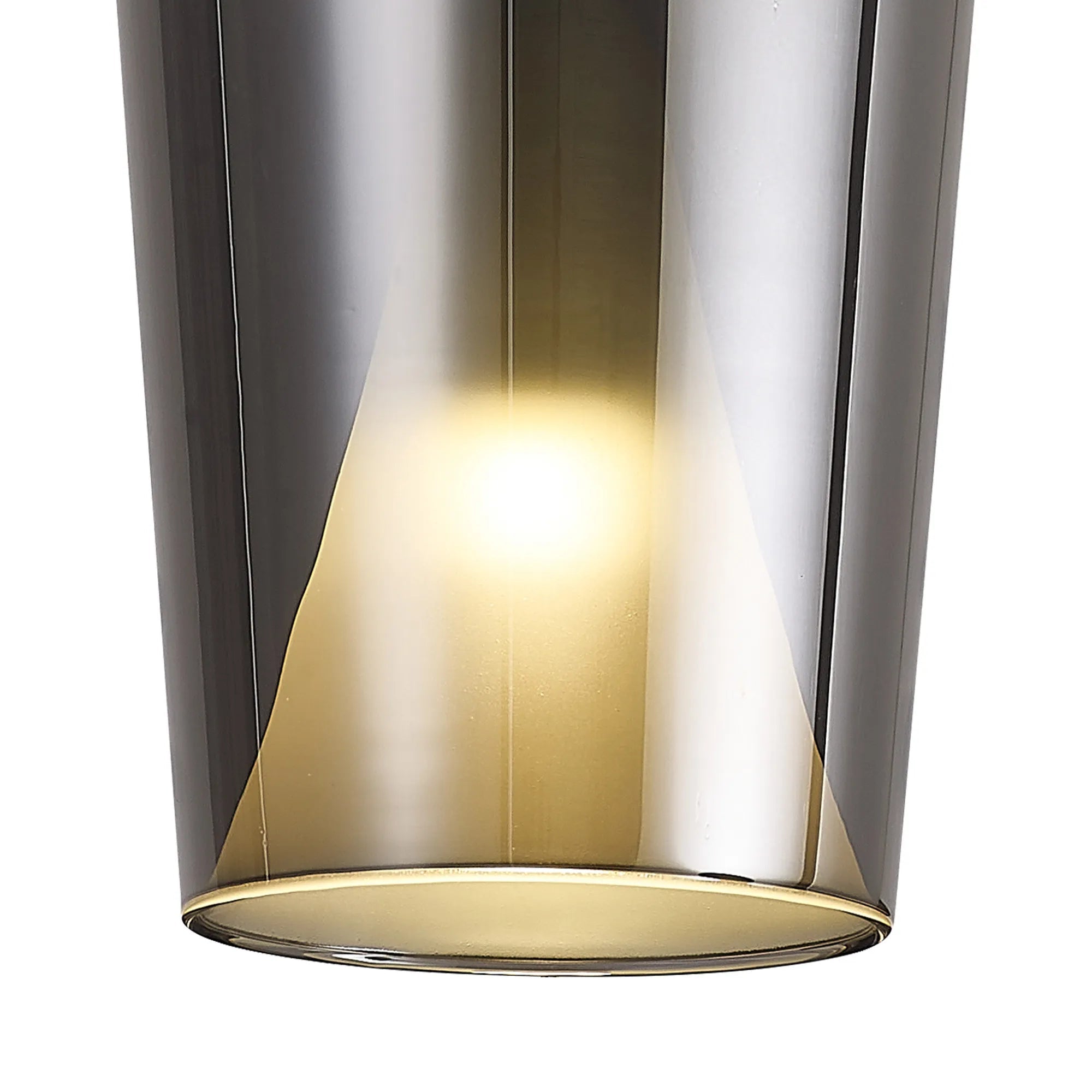 Mantra - Elsa Assembly Pendant (WITHOUT PLATE) With Champagne Glass Shade, 1 Light E27, Glass With Frosted Inner Cone - Luminosity Designs Ltd