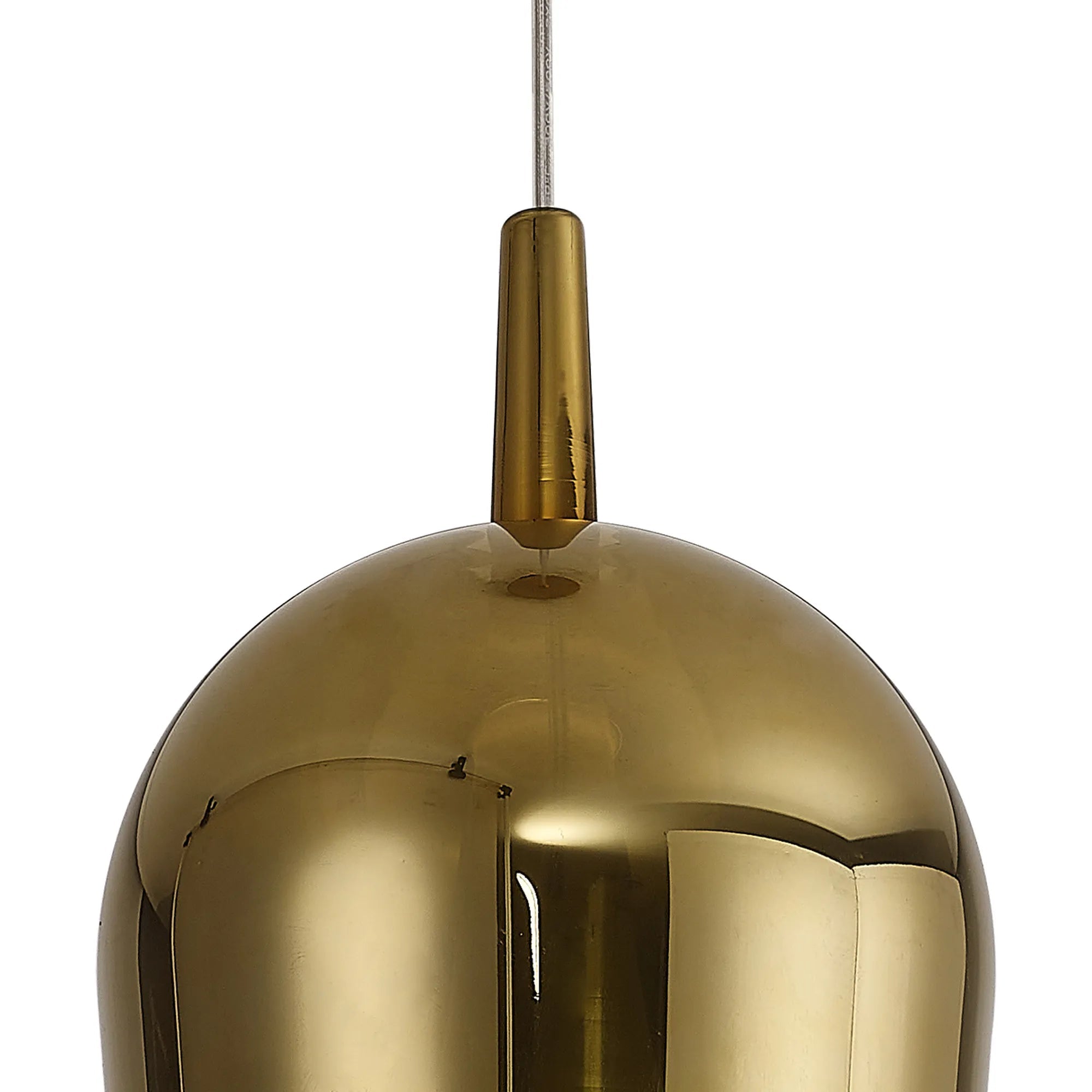 Mantra - Elsa Assembly Pendant (WITHOUT PLATE) With Champagne Glass Shade, 1 Light E27, Glass With Frosted Inner Cone - Luminosity Designs Ltd