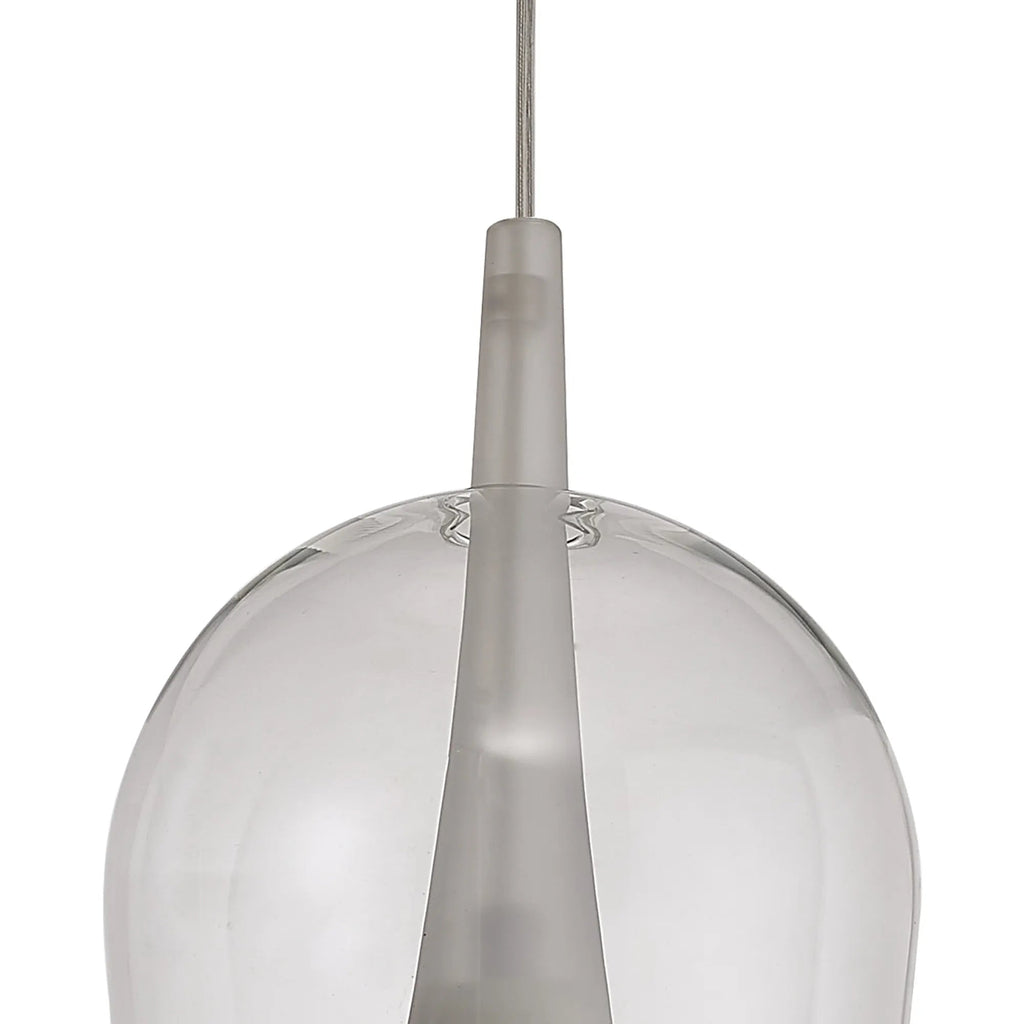 Mantra - Elsa Assembly Pendant (WITHOUT PLATE) With Champagne Glass Shade, 1 Light E27, Glass With Frosted Inner Cone - Luminosity Designs Ltd