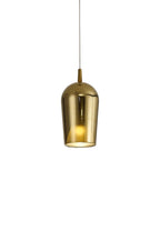 Mantra - Elsa Assembly Pendant (WITHOUT PLATE) With Champagne Glass Shade, 1 Light E27, Glass With Frosted Inner Cone - Luminosity Designs Ltd