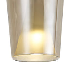 Mantra - Elsa Assembly Pendant (WITHOUT PLATE) With Champagne Glass Shade, 1 Light E27, Glass With Frosted Inner Cone - Luminosity Designs Ltd