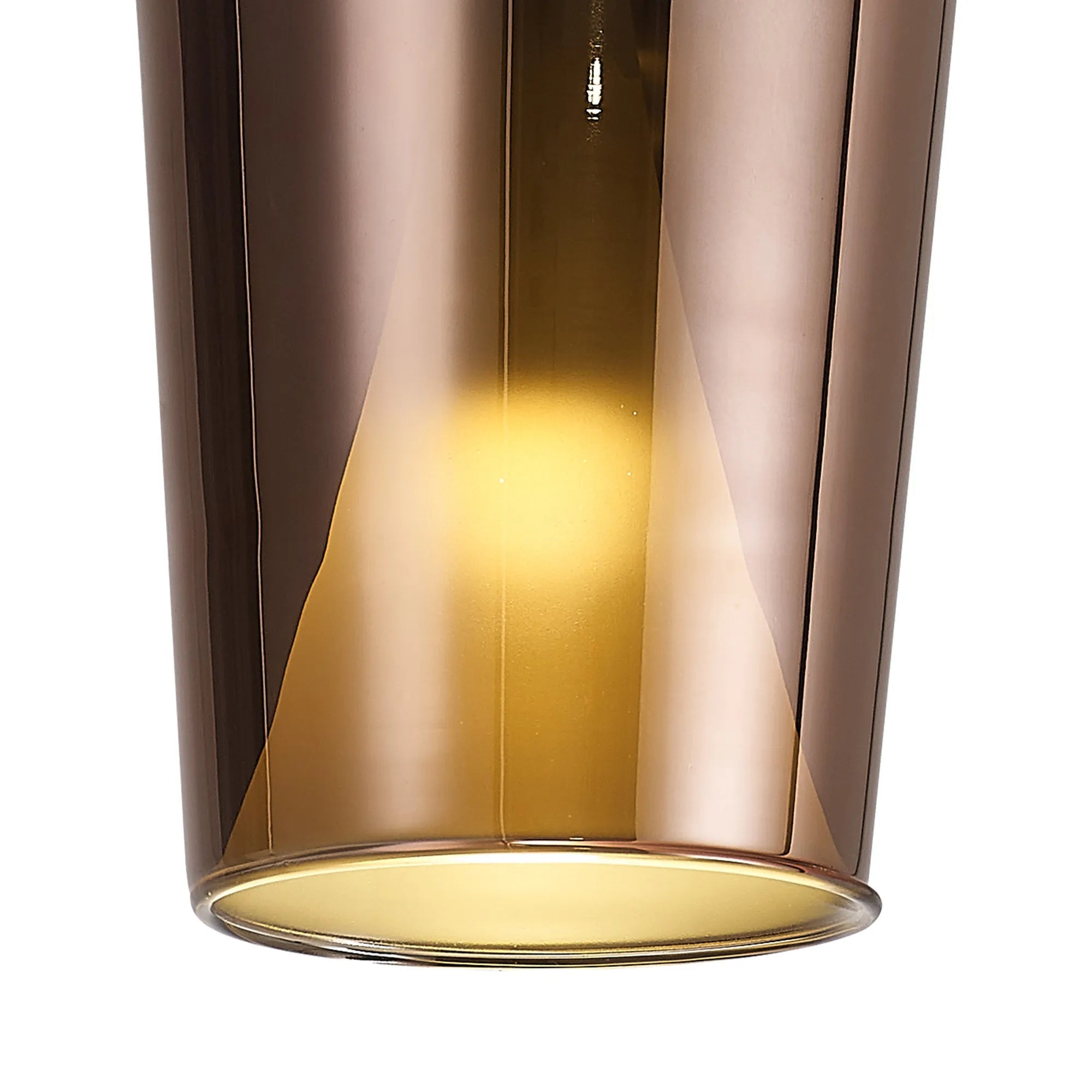Mantra - Elsa Assembly Pendant (WITHOUT PLATE) With Champagne Glass Shade, 1 Light E27, Glass With Frosted Inner Cone - Luminosity Designs Ltd