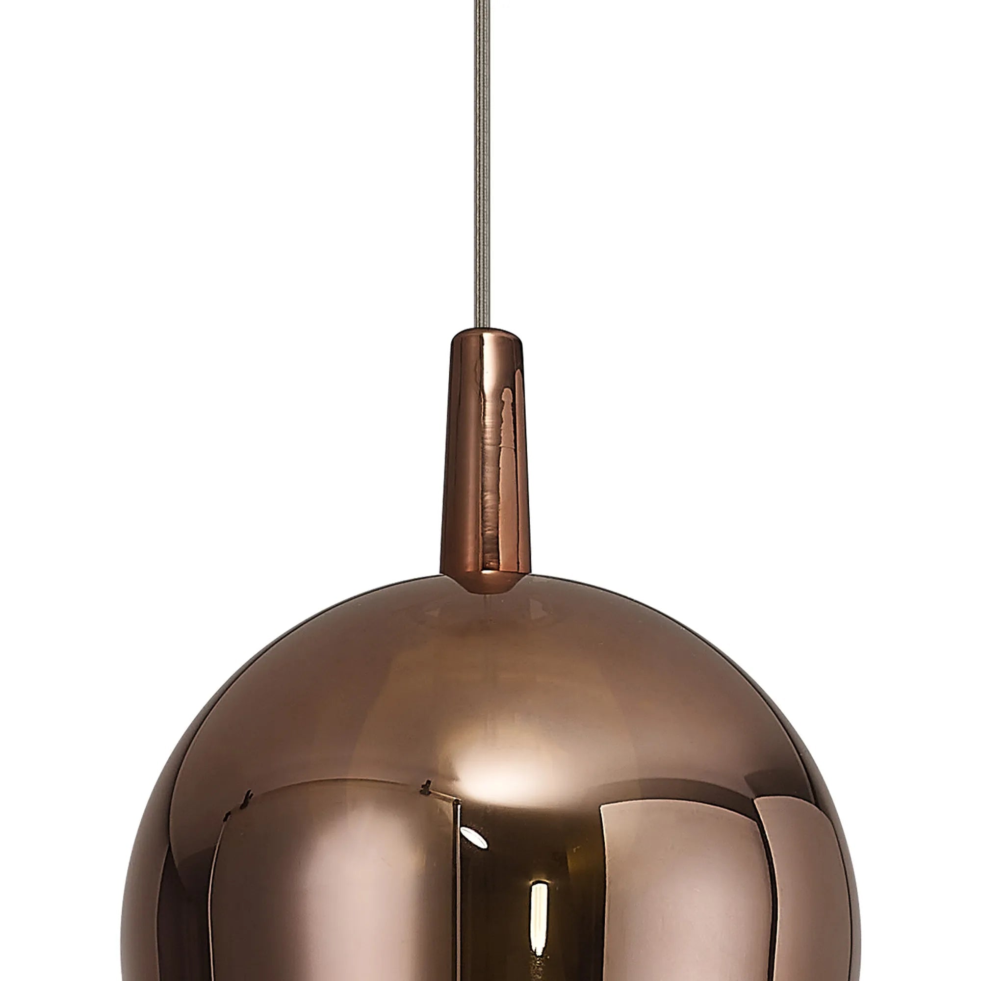 Mantra - Elsa Assembly Pendant (WITHOUT PLATE) With Champagne Glass Shade, 1 Light E27, Glass With Frosted Inner Cone - Luminosity Designs Ltd