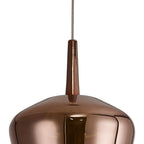 Mantra - Elsa Assembly Pendant (WITHOUT PLATE) With Inverted Bell Shade, 1 Light E27, Glass With Frosted Inner Cone - Luminosity Designs Ltd