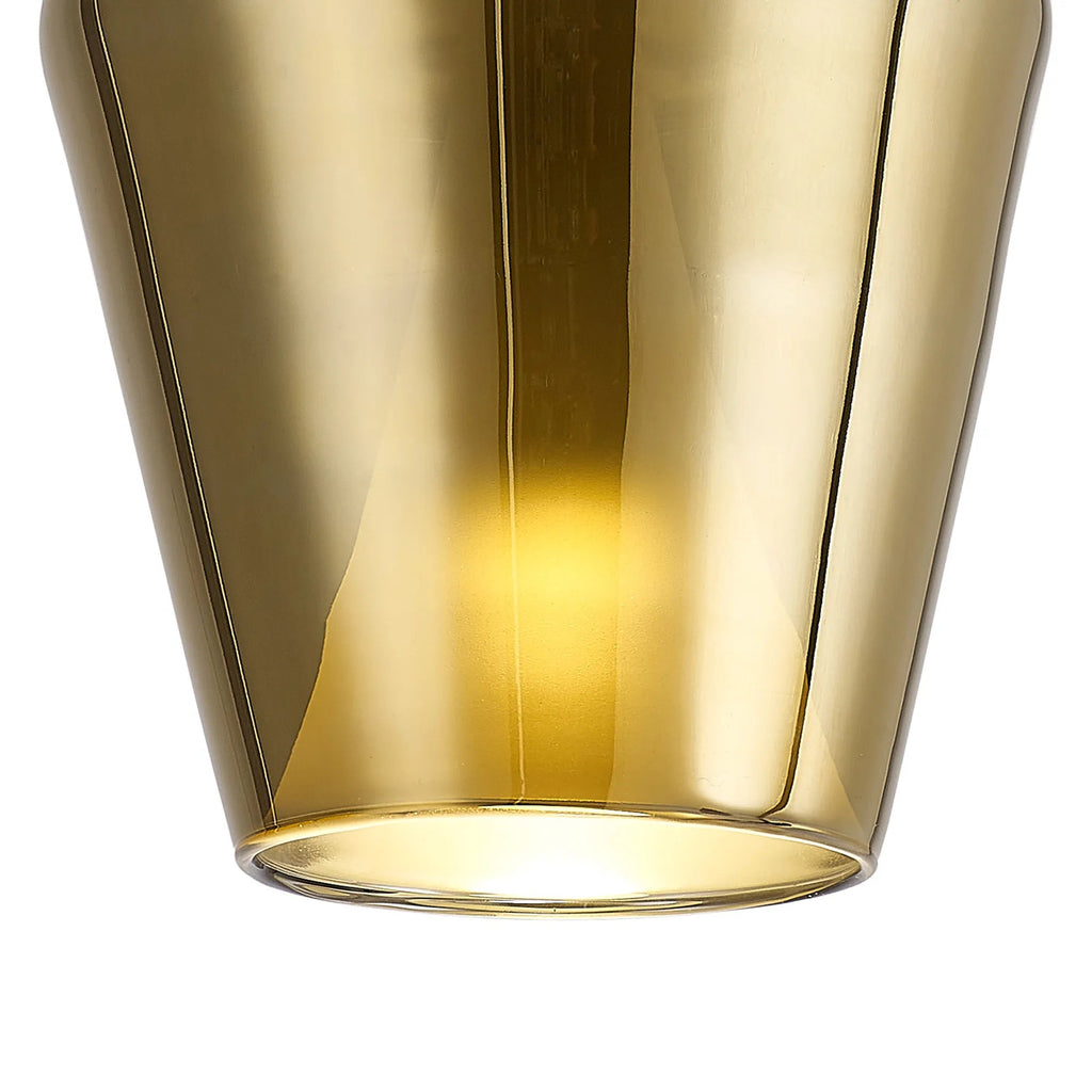 Mantra - Elsa Assembly Pendant (WITHOUT PLATE) With Inverted Bell Shade, 1 Light E27, Glass With Frosted Inner Cone - Luminosity Designs Ltd