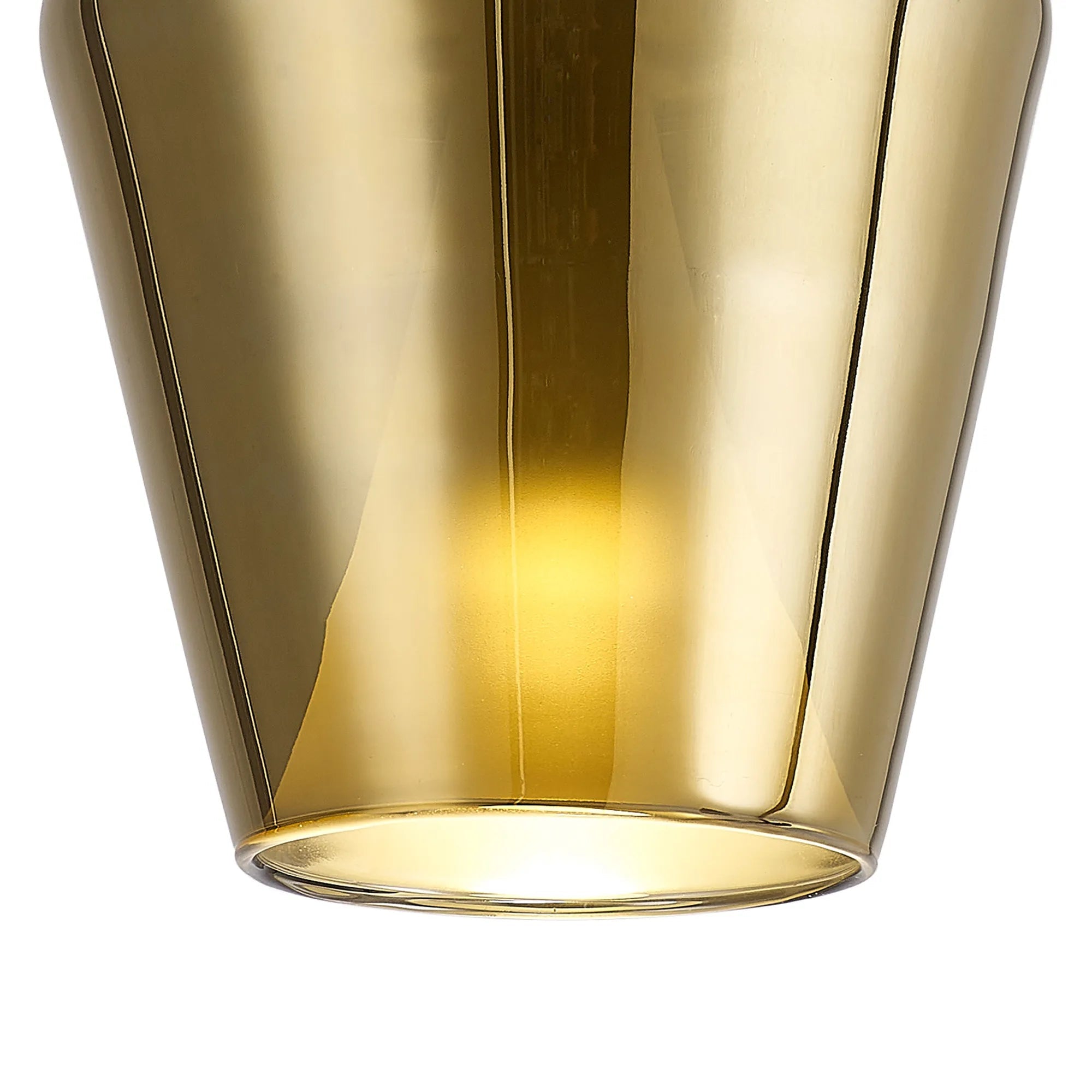Mantra - Elsa Assembly Pendant (WITHOUT PLATE) With Inverted Bell Shade, 1 Light E27, Glass With Frosted Inner Cone - Luminosity Designs Ltd