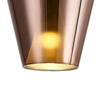 Mantra - Elsa Assembly Pendant (WITHOUT PLATE) With Inverted Bell Shade, 1 Light E27, Glass With Frosted Inner Cone - Luminosity Designs Ltd