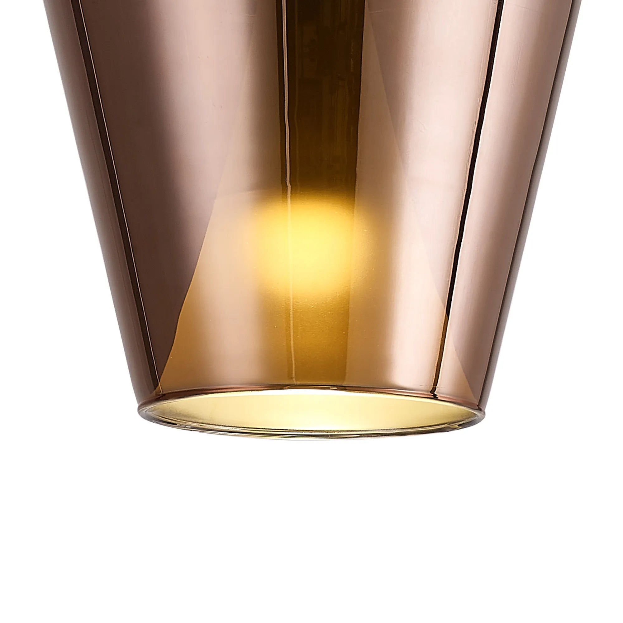Mantra - Elsa Assembly Pendant (WITHOUT PLATE) With Inverted Bell Shade, 1 Light E27, Glass With Frosted Inner Cone - Luminosity Designs Ltd