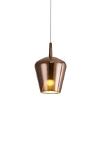 Mantra - Elsa Assembly Pendant (WITHOUT PLATE) With Inverted Bell Shade, 1 Light E27, Glass With Frosted Inner Cone - Luminosity Designs Ltd
