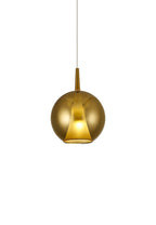 Mantra - Elsa Assembly Pendant (WITHOUT PLATE) With Round Shade, 1 Light E27, Glass With Frosted Inner Cone - Luminosity Designs Ltd