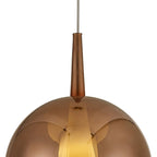 Mantra - Elsa Assembly Pendant (WITHOUT PLATE) With Round Shade, 1 Light E27, Glass With Frosted Inner Cone - Luminosity Designs Ltd