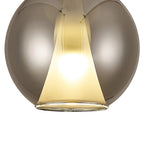 Mantra - Elsa Assembly Pendant (WITHOUT PLATE) With Round Shade, 1 Light E27, Glass With Frosted Inner Cone - Luminosity Designs Ltd