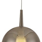 Mantra - Elsa Assembly Pendant (WITHOUT PLATE) With Round Shade, 1 Light E27, Glass With Frosted Inner Cone - Luminosity Designs Ltd