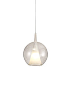 Mantra - Elsa Assembly Pendant (WITHOUT PLATE) With Round Shade, 1 Light E27, Glass With Frosted Inner Cone - Luminosity Designs Ltd