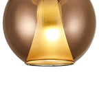 Mantra - Elsa Assembly Pendant (WITHOUT PLATE) With Round Shade, 1 Light E27, Glass With Frosted Inner Cone - Luminosity Designs Ltd