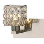 Diyas - Elsa Wall Lamp, 2 Light G9, Satin Nickel/Crystal, (DIYAS IL20640) - Luminosity Designs Ltd