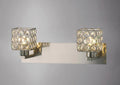 Diyas - Elsa Wall Lamp, 2 Light G9, Satin Nickel/Crystal, (DIYAS IL20640) - Luminosity Designs Ltd