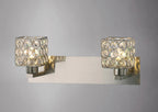 Diyas - Elsa Wall Lamp, 2 Light G9, Satin Nickel/Crystal, (DIYAS IL20640) - Luminosity Designs Ltd