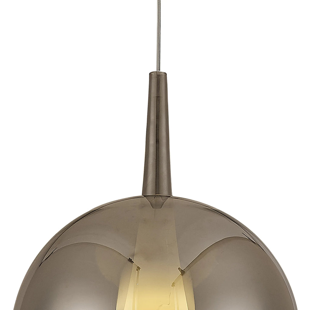Elsa Assembly Pendant (WITHOUT PLATE) With Round Shade, 1 Light E27,  Glass With Frosted Inner Cone