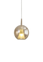 Elsa Assembly Pendant (WITHOUT PLATE) With Round Shade, 1 Light E27,  Glass With Frosted Inner Cone