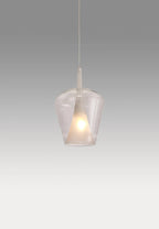 Elsa Assembly Pendant (WITHOUT PLATE) With Inverted Bell Shade, 1 Light E27,  Glass With Frosted Inner Cone