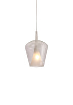 Elsa Assembly Pendant (WITHOUT PLATE) With Inverted Bell Shade, 1 Light E27,  Glass With Frosted Inner Cone