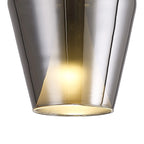 Elsa Assembly Pendant (WITHOUT PLATE) With Inverted Bell Shade, 1 Light E27,  Glass With Frosted Inner Cone