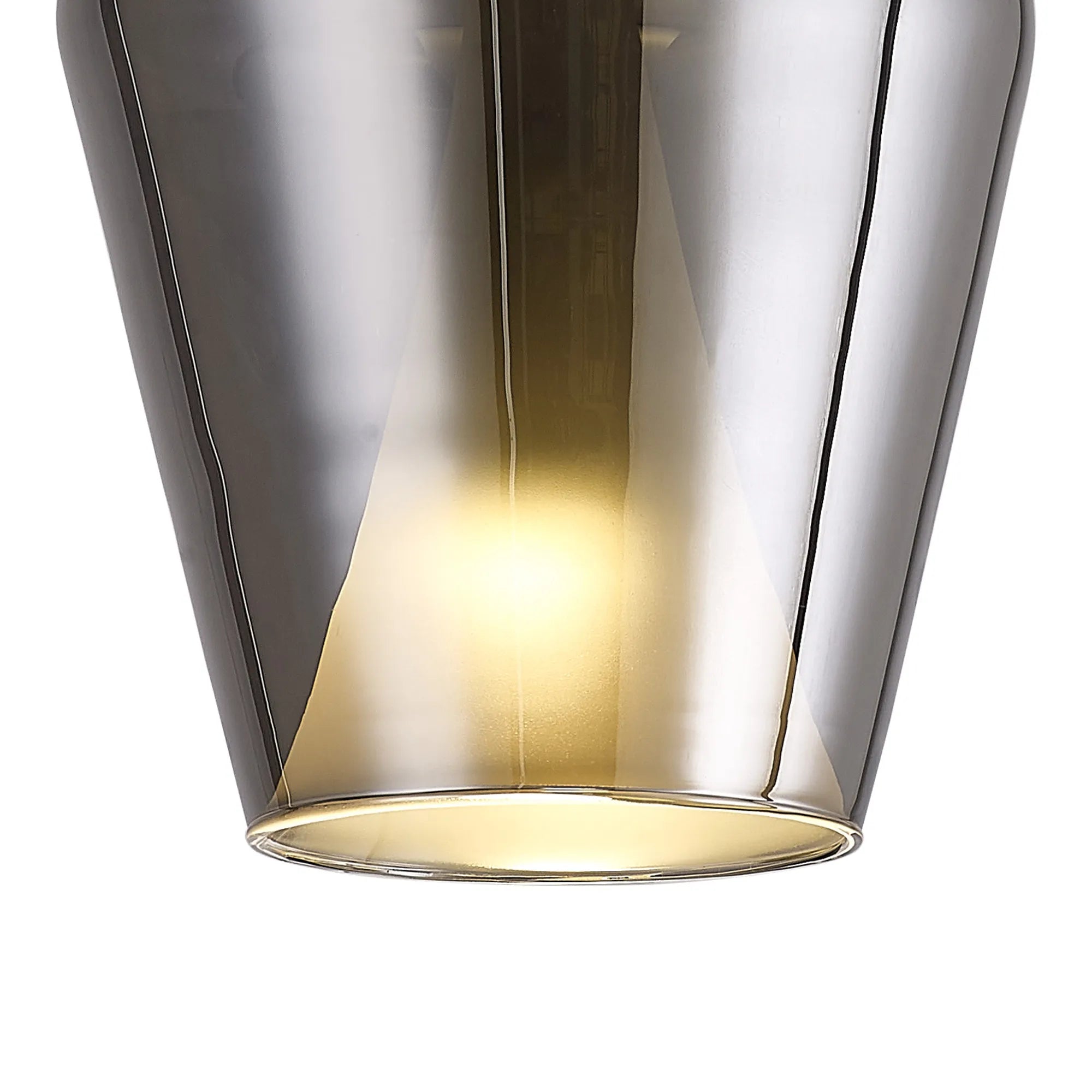 Elsa Assembly Pendant (WITHOUT PLATE) With Inverted Bell Shade, 1 Light E27,  Glass With Frosted Inner Cone