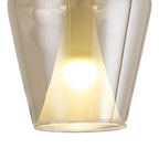 Elsa Assembly Pendant (WITHOUT PLATE) With Inverted Bell Shade, 1 Light E27,  Glass With Frosted Inner Cone