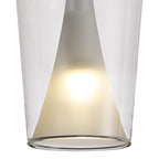 Elsa Assembly Pendant (WITHOUT PLATE) With Champagne Glass Shade, 1 Light E27,  Glass With Frosted Inner Cone