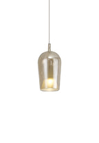 Elsa Assembly Pendant (WITHOUT PLATE) With Champagne Glass Shade, 1 Light E27,  Glass With Frosted Inner Cone