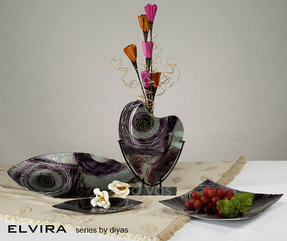 Elvira Glass Art Boat Platter Oval - Large