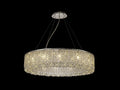 Diyas - Empire 85cm Round Pendant Chandelier, 12 Light G9, Polished Chrome/Crystal (Diyas IL31731) - Luminosity Designs Ltd