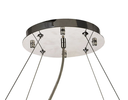 Empire 85cm Round Pendant Chandelier, 12 Light G9, Polished Chrome/Crystal (Diyas IL31731)