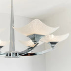 Endon Ayres Art Deco Style, Semi Flush, Polished Chrome Plate/Scavo Glass Finish (AYRES - 4CH) - Luminosity Designs Ltd