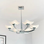 Endon Ayres Art Deco Style, Semi Flush, Polished Chrome Plate/Scavo Glass Finish (AYRES - 4CH) - Luminosity Designs Ltd