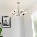 Endon Ayres Art Deco Style, Semi Flush, Polished Chrome Plate/Scavo Glass Finish (AYRES - 4CH) - Luminosity Designs Ltd