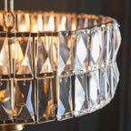 Luminosity Designs - Endon Clifton 3 Light Ceiling Light in Antique Brass or Chrome with Glass Panels (END/104466) - Luminosity Designs Ltd