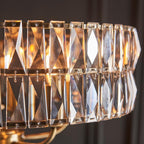 Luminosity Designs - Endon Clifton 5 Light Ceiling Light in Antique Brass or Chrome with Glass Panels (END/104467) - Luminosity Designs Ltd