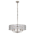 Luminosity Designs - Endon Clifton 5 Light Ceiling Light in Antique Brass or Chrome with Glass Panels (END/104467) - Luminosity Designs Ltd