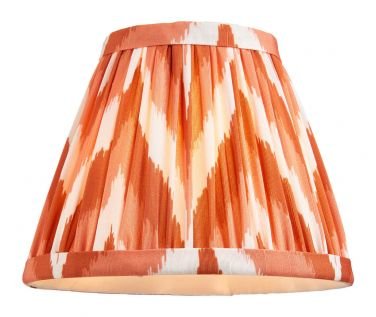 Endon - Endon Faux Silk Zigzag Ruffled 16cm Tapered Shade with Candle Clip - Luminosity Designs Ltd