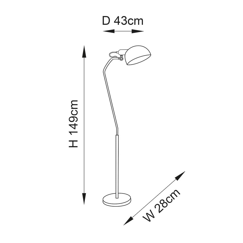 Endon - Endon Largo Task Floor Lamp - Luminosity Designs Ltd