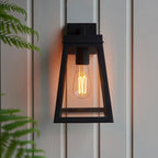 Endon - Endon Lighting - Lymington - 118762 - Black Clear Glass IP44 Outdoor Wall Light - Luminosity Designs Ltd