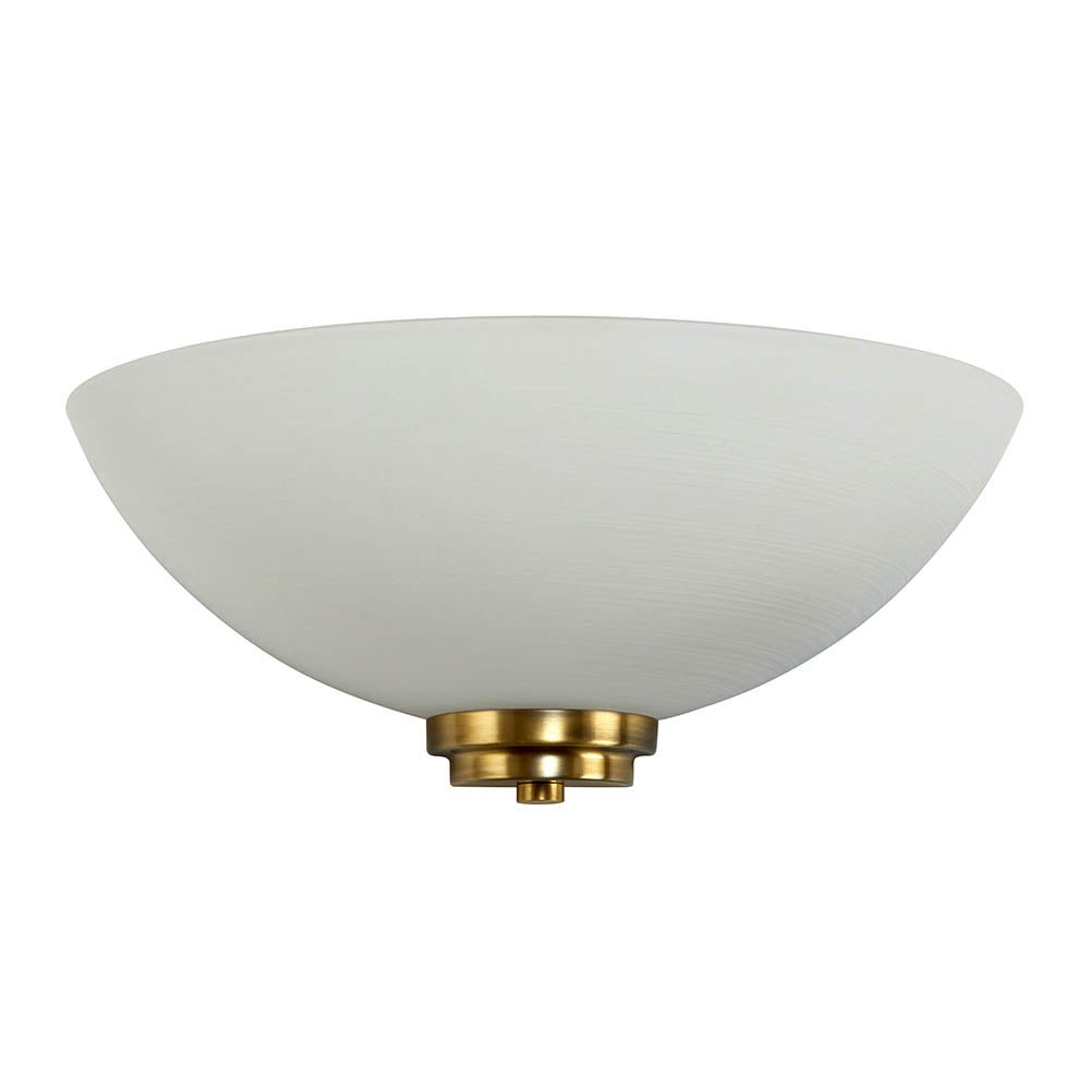 Endon Welles Brushed Metal With Frosted White Glass Uplighter Wall Light (112439) - Luminosity Designs Ltd