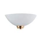Endon Welles Brushed Metal With Frosted White Glass Uplighter Wall Light (112439) - Luminosity Designs Ltd